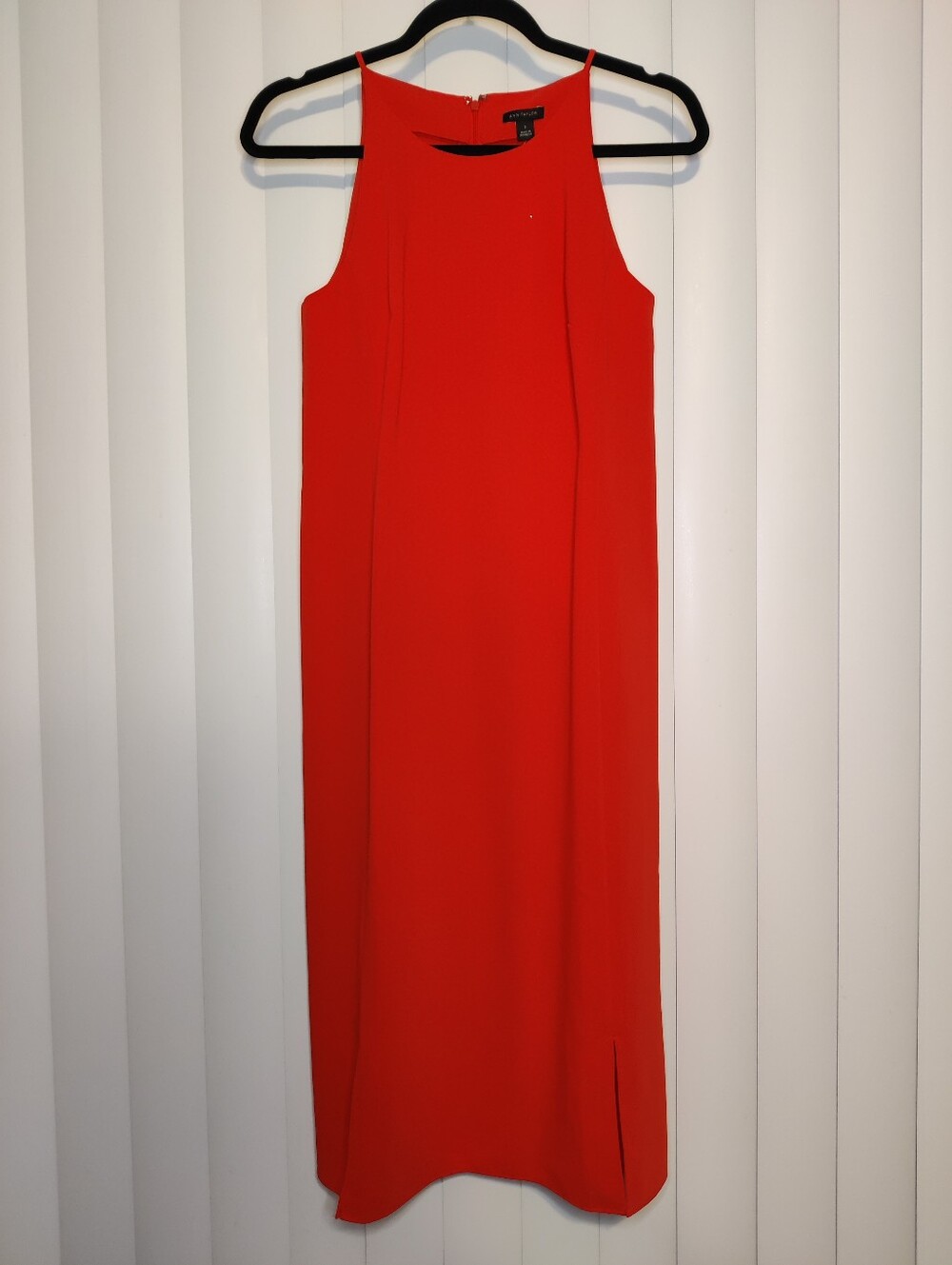 Ann Taylor Bright Red Midi Dress
